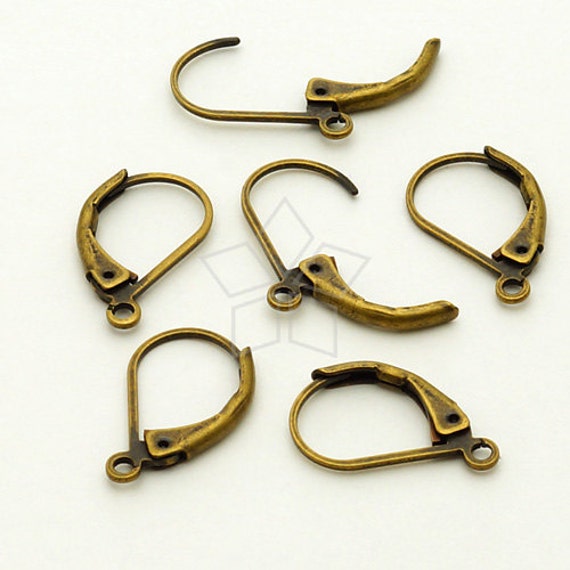 EA-002-AB 10 Pcs Drop Leverback Ear Hooks Earring Findings