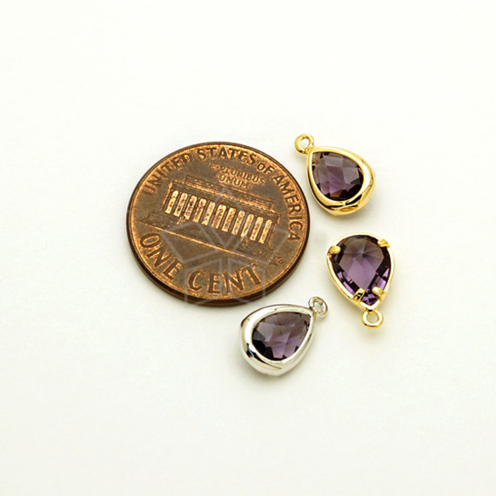 PD1666OR / 2 Pcs Birthstone Charms February Birthstone Etsy