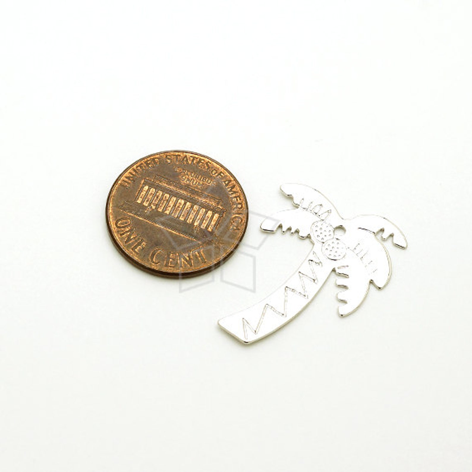 Pd1829 PD-1829-OR / 2 Pcs - Shiny Coconut Tree Pendant, Palm Tree Pendant ...
