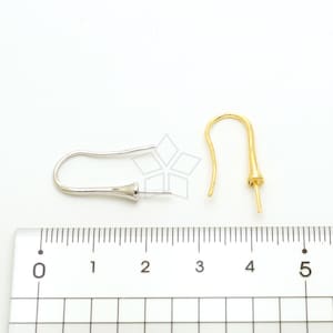 EA-057-OP / 2 st - Smala droppformade pärlhattar, öronkrokar, örhängen för halvborrade droppar, välj färg / 18 mm bild 3