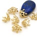 CP-032-MG / 2 Pcs - Laurel Leaf Bead Cap (Free Size), Matte Gold Plated over Brass / 8mm x 10mm 