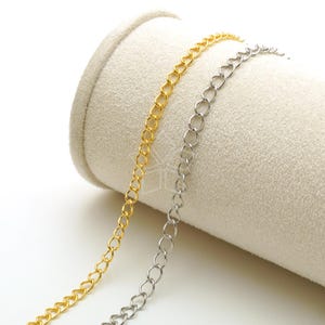 CH-083-OP / 3 meter - 160B Extender Chain for Necklace Bracelet Anklet, Oval Chain, Choose Color / 4mm