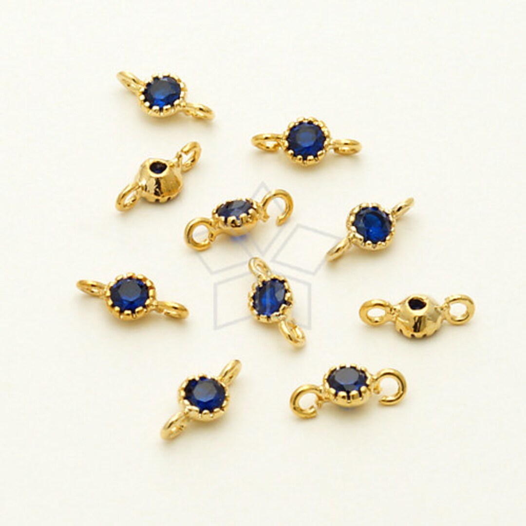 Lot De 3 Connecteurs Pour Bijoux DIY - Émeraude Brute, Rubis, Aigue-marine - Plaqué Argent Sur Laiton - Fait Main