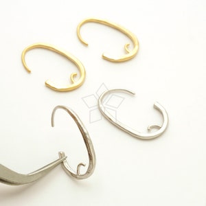 EA-153-OP / 2 Pcs - Twig Hook Earrings, Twig Tree Branch Ear Wires, Nature Inspired Earring Findings, Matte Color, Choose Color! / 21mm