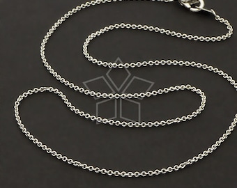 CH-108-OR / 10 Pcs - Ultra Fine Chain Necklace with Lobster Clasp (230s), Silver Plated over Brass / 18 inch