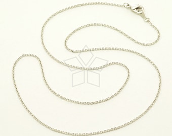 CH-129-OR / 10 Pcs - New High Quality Ultra Fine Chain Necklace (230s) with Lobster Clasp, Silver Plated over Brass / 18 inch