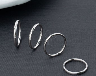 SG147 / 1 Pcs - Glänzender polierter Edelstahl Ring, 2mm Dome Band. Schlichte Comfort Fit Classic Schlichte Band Ringe Größen 5-8