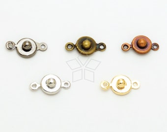 SN-010-OP/ 10 Set - Snap Clasp, Push Button Clasp, Button Clasp, Necklace Bracelet Connector, Choose Color! / 7mm