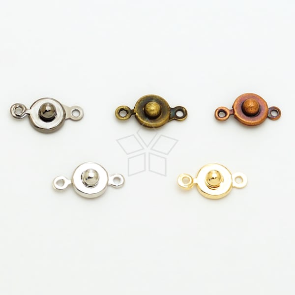 SN-010-OP/ 10 Set - Snap Clasp, Push Button Clasp, Button Clasp, Necklace Bracelet Connector, Choose Color! / 7mm