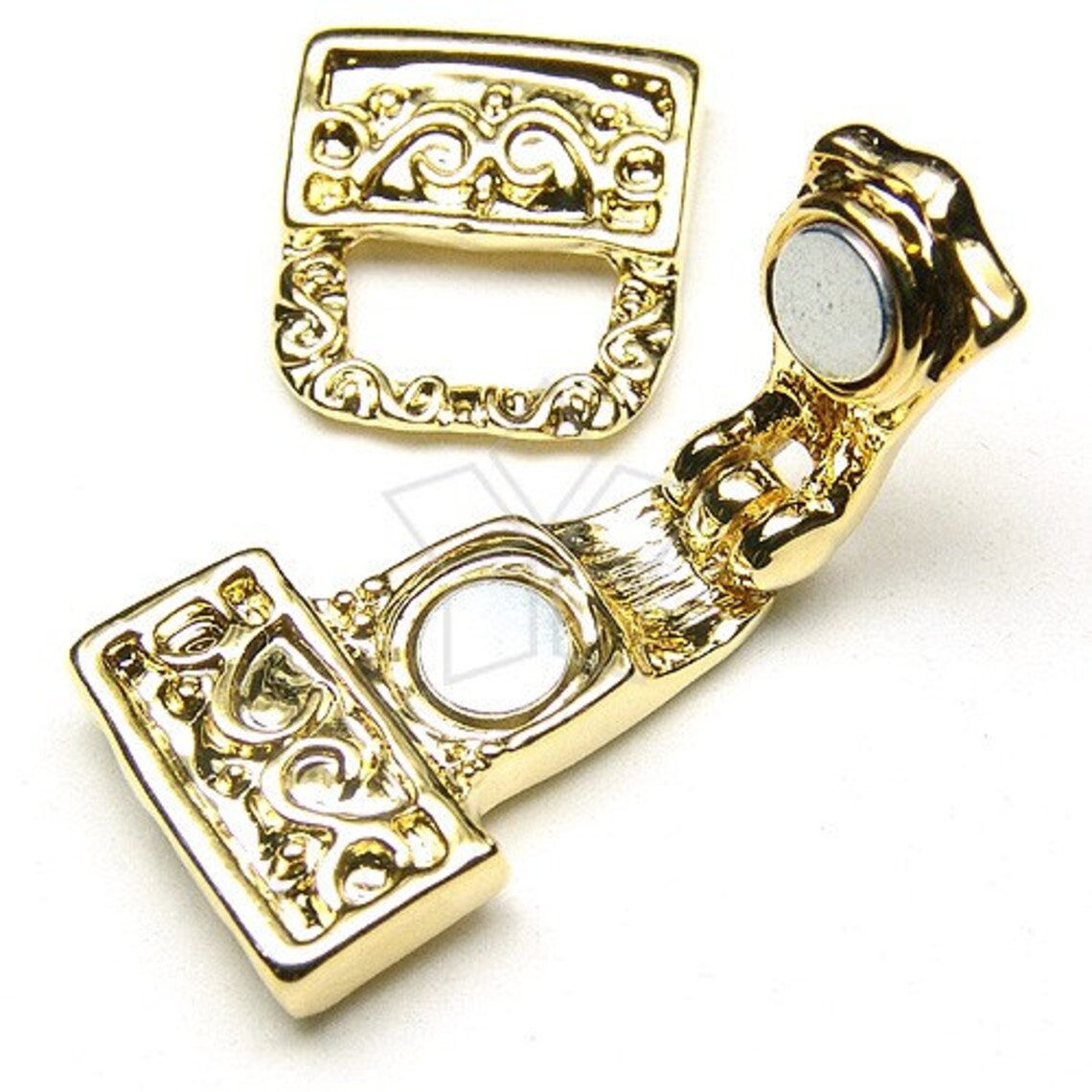CS026GD / 2 Pcs Clasp Fold Over Buckle 3 Holes Etsy