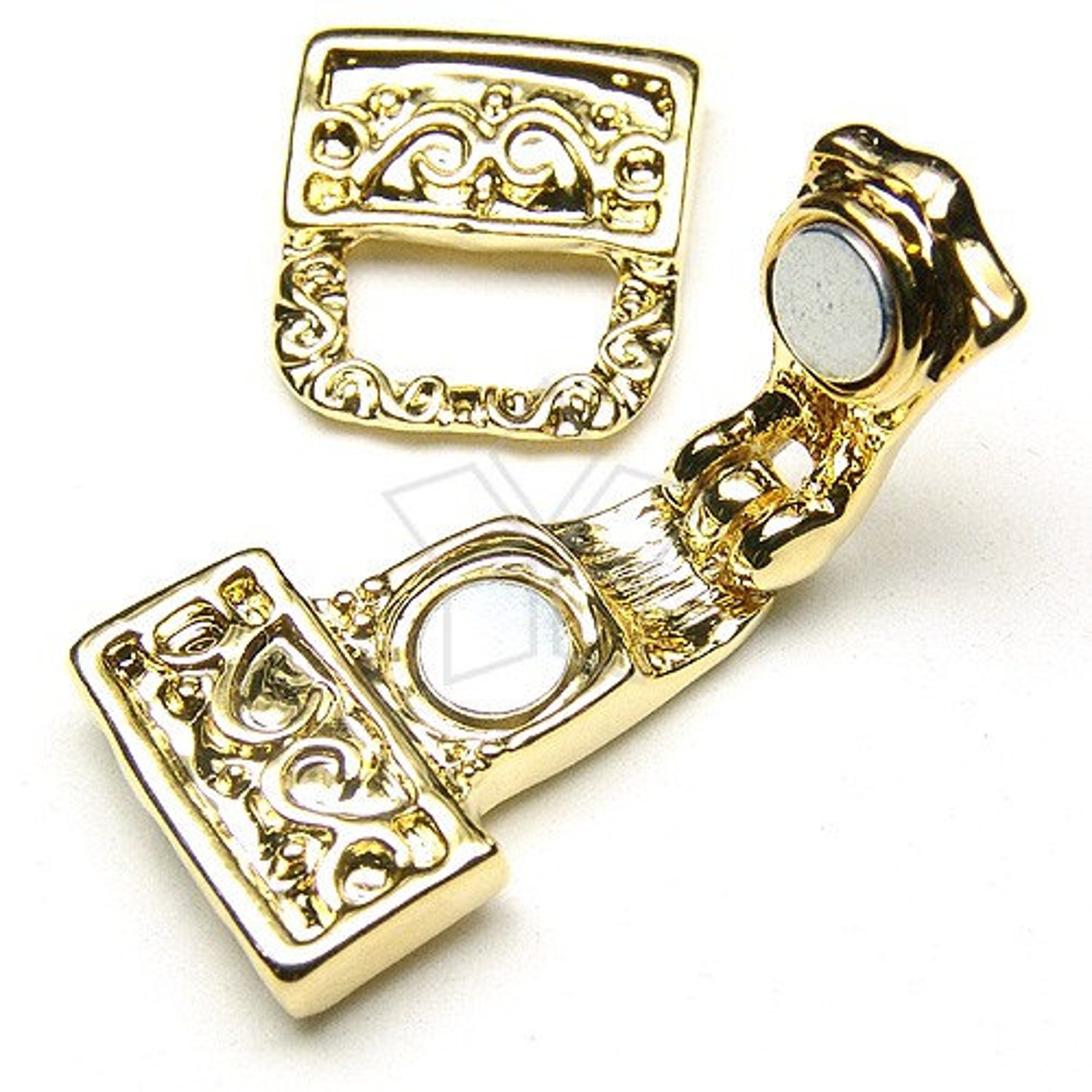 CS026GD / 2 Pcs Clasp Fold Over Buckle 3 Holes Etsy