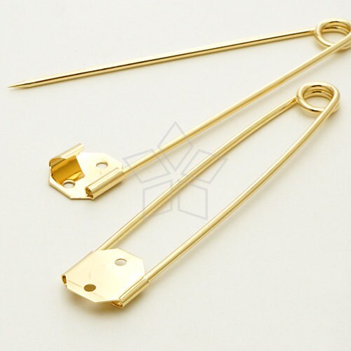PN002GD / 4 Pcs Brooch Pin Backs Findings with Octagonal Etsy