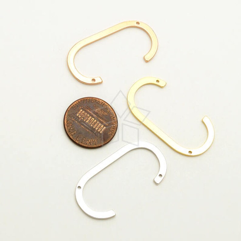 Large Letter Pendant IN-752-OR 1 Pcs Silver Plated Brass 18mm x 35mm Sideways Large Initial Pendant for Necklace C Upper case