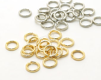 BS-131-OP / 10 Grams - 6mm Open Jump Rings, 1mm Thickness Steel Wire Jump Rings, Choose Plating Color / 18 Gauge