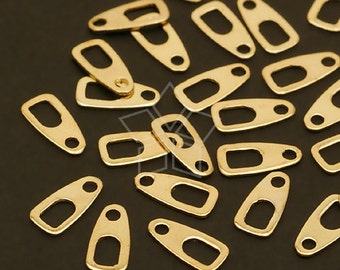 CS-036-GD / 40 Pcs - Clasp Bar (S-Size) can be used with Lobster Clasp, Jewelry Necklace Findings, Gold Plated over Brass / 8.5 x 4mm