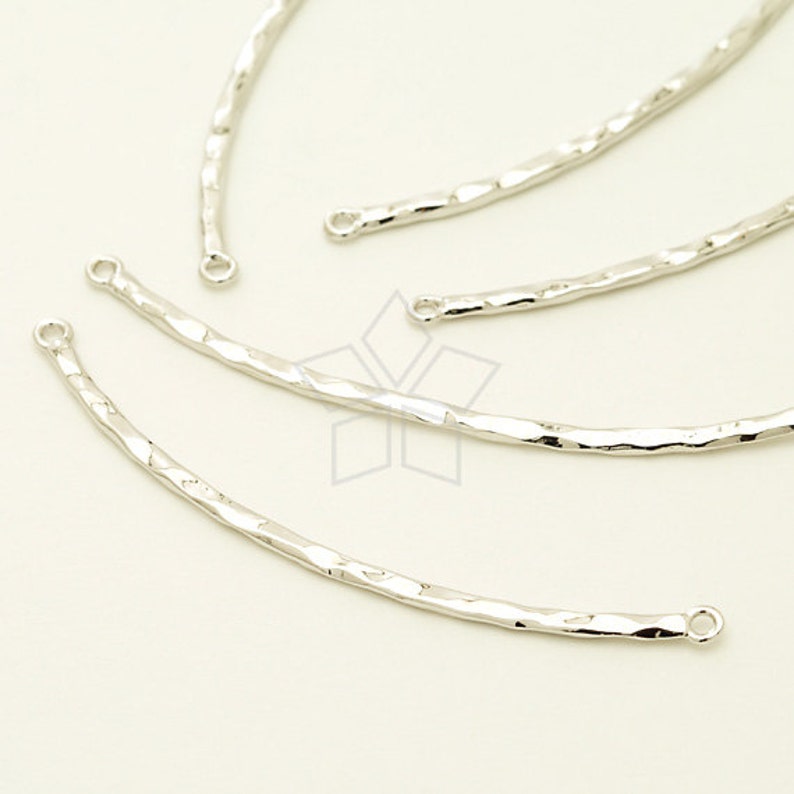 PD1368OR / 2 Pcs Hammered Bent Bar Sideways Pendant for Etsy