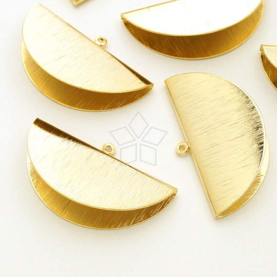 Cp 069 Gd 2 Pcs Half Moon Semi Circle Glue On Tassel Etsy