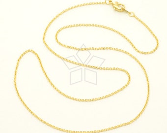 CH-130-GD / 10 Pcs - New High Quality Ultra Fine Chain Necklace (230s) with Lobster Clasp, Gold Plated over Brass / 17.5 inch