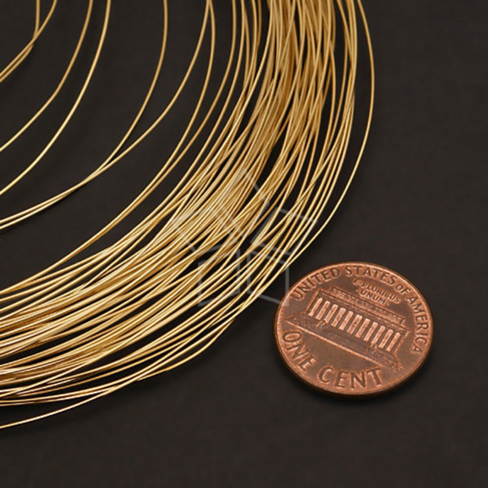 WR008GD / 10 M 26 Ga0.4mm 16K Gold Plated Over BRASS Etsy