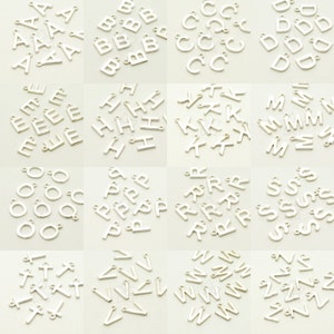 IN-288-SS / 1 Pcs - 925 Sterling Silver Initial Charm, Alphabet, Letters, Upper Case A-Z Choose Your Letter
