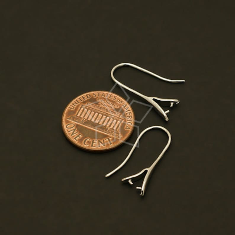 EA074OR / 4 Pcs Pinch Bail Hook Earrings mediumsize Etsy