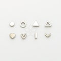 SG115 / 2 pcs - Stainless Steel Minimalist Very Tiny Stud Earrings, Round Triangle Bar Geometric Dainty Design Surgical Steel Ear Posts product logo