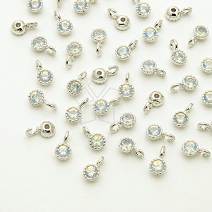 PD-1688-OR / 4 Pcs Very Tiny Birthstone Charms, October Birthstone ...