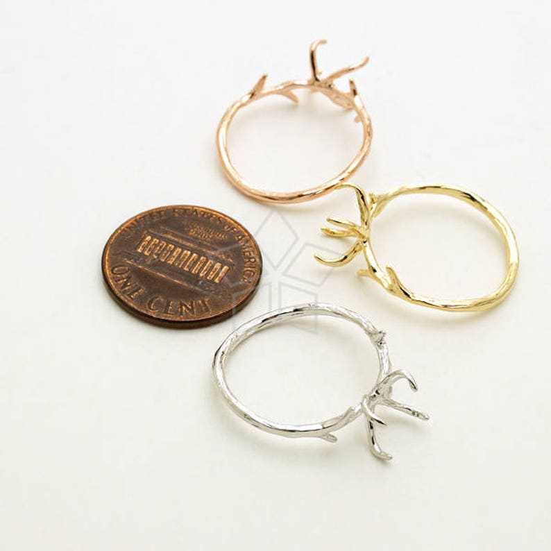 RR035OP / 1 Pcs Claws Prong Set Ring Blanks Twig Textured Etsy