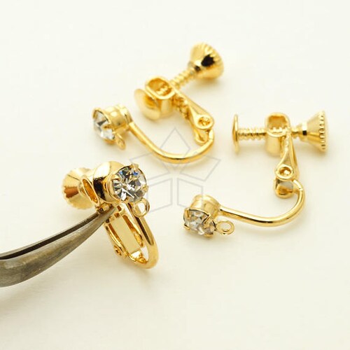 EA202OR / 6 Pcs Screw Back Non Piercing Earring Findings Etsy