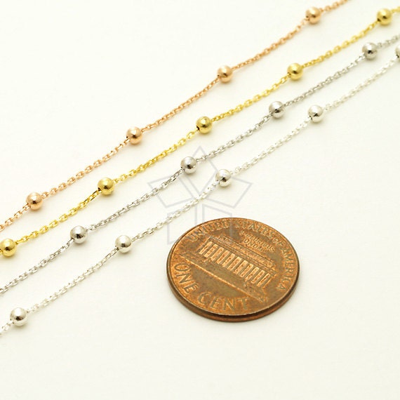 Sv 154 Rg 1 Meter Thin Diamond Cut Satellite Chain With Etsy Australia