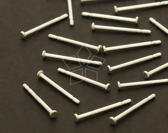SV-206-SS / 10 Pcs - Raw Sticks for Soldering, Sterling Silver Posts, Studs, Ear Post with 1.5mm Pad, 925 Sterling Silver / 11mm
