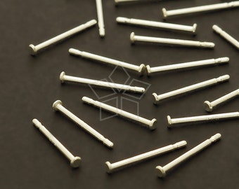 SV-205-SS / 10 unidades - Varillas en bruto para soldar, postes de plata de ley, pendientes, postes para pendientes con almohadilla de 1,5 mm, plata de ley 925 / 11 mm