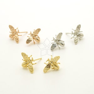 SI-1142-OP / 2 st - Biörhängen, Honungsbiörhängen, Humlaörhängen, Insektssmycken, Välj färg! / 14 x 9,4 mm
