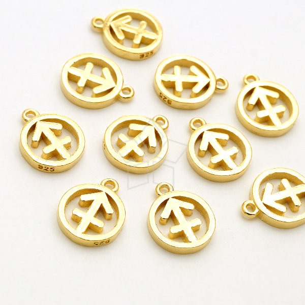 21mm Silver Yellow Plated Zodiac Scorpio Charm 21mm Silver Yellow Plated Zodiac Scorpio Charm