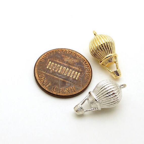 Pendentif Charms Montgolfière En Or Jaune 18 Carats - Occasion - Fabriqué En France