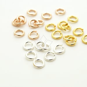 SV-042-OP / 10 Pcs - 4mm Sterling Silver Jump Rings, Unsoldered Open Jump Rings, Jewelry Finding, Choose Color / 20 Gauge