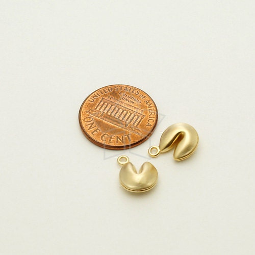 PD012MG / 2 Pcs Fortune Cookie Charm Pendant Matte Gold Etsy