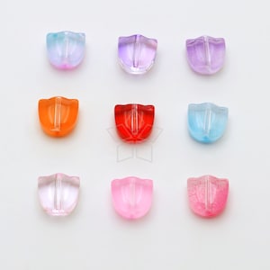 GL48 / 10 Stück - Tulpenblumenförmige Spacerperlen mit vertikalem Loch, DIY Schmuckherstellungszubehör, Farbe wählen / 9 x 9 mm