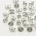 XC-110-OR / 100 Pcs - High Quality Ear Studs Back Stoppers, Jewelry Stud Earrings Findings, Rhodium Silver Plated Brass / 4.5mm 