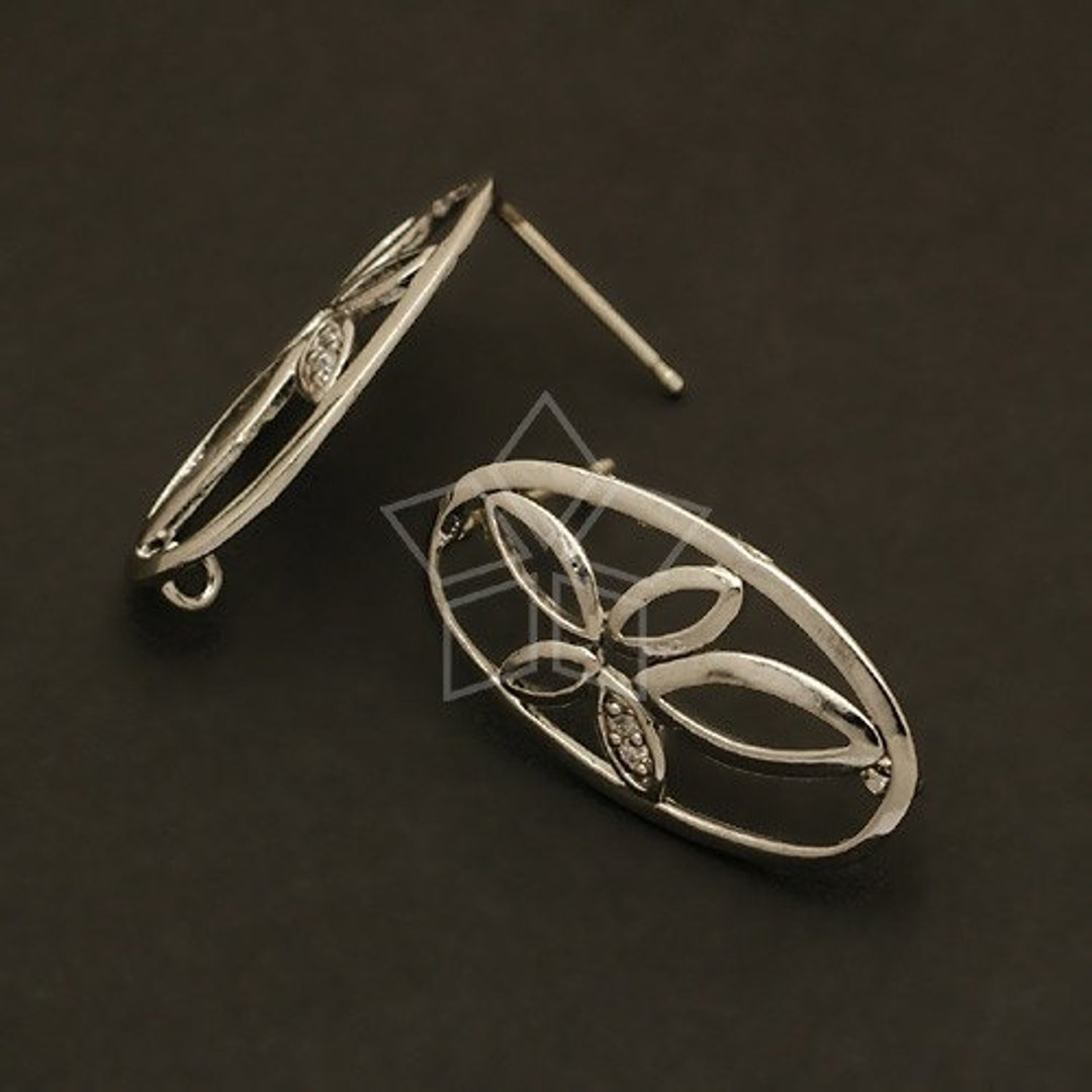 Dahlia Rose SS Oval Post Earring main image 1