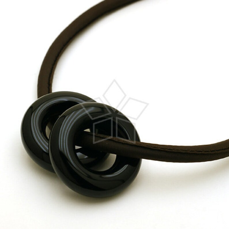 Dark Brown 57cm ET-002-DB 1 pcs Silk Necklace filled with Cotton DIY Necklace Findings