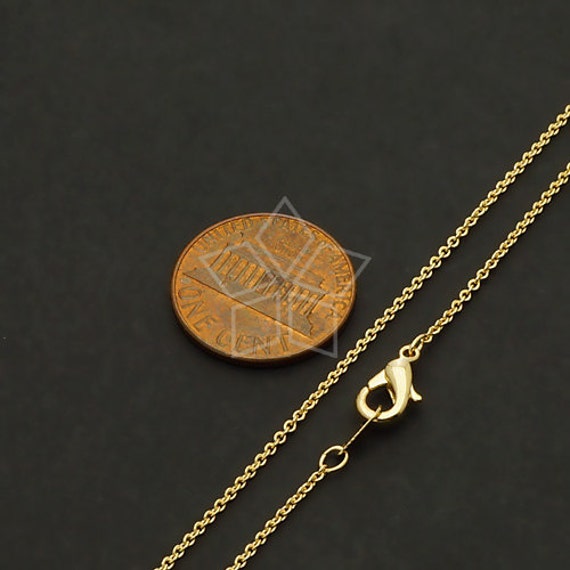 CH-109-GD / 10 Pcs - Ultra Fine Chain Necklace With Lobster