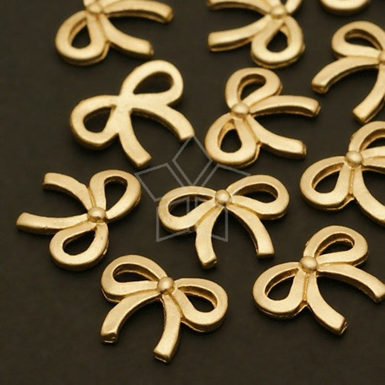 AC276MG / 10 Pcs Mini Ribbon Connector Matte Gold Plated Etsy