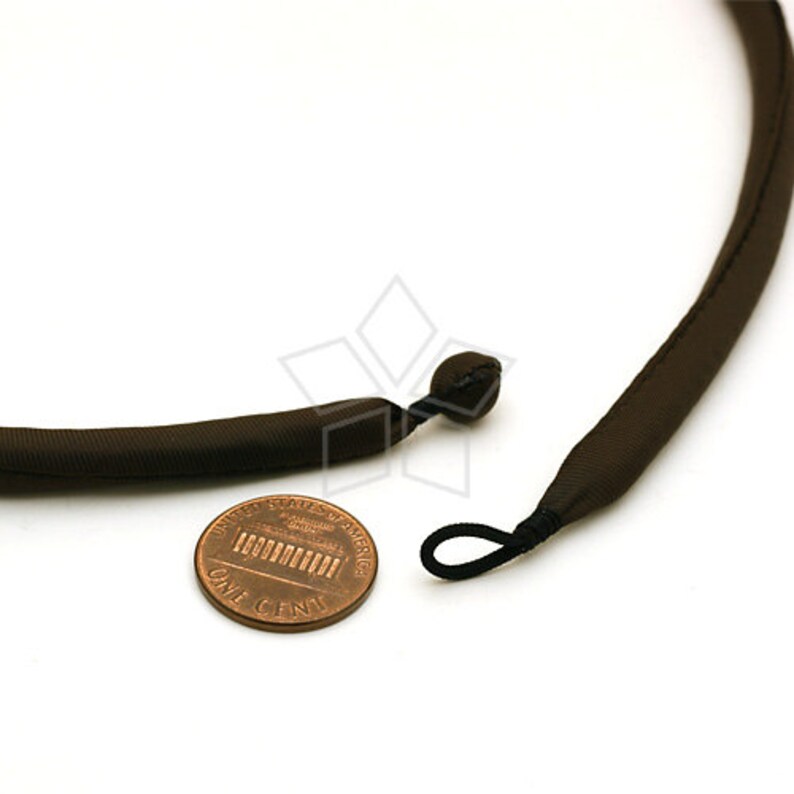 Dark Brown 57cm ET-002-DB 1 pcs Silk Necklace filled with Cotton DIY Necklace Findings