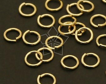 BS-108-GD / 10 Grams - 5.6mm Jump Rings for Jewelry Findings, Gold Plated Brass / 20 Gauge(0.8mm)