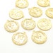 PD-111-GD / 2 Pcs - Cubic Rope Border Queen Elizabeth Mini Coin Charms ...