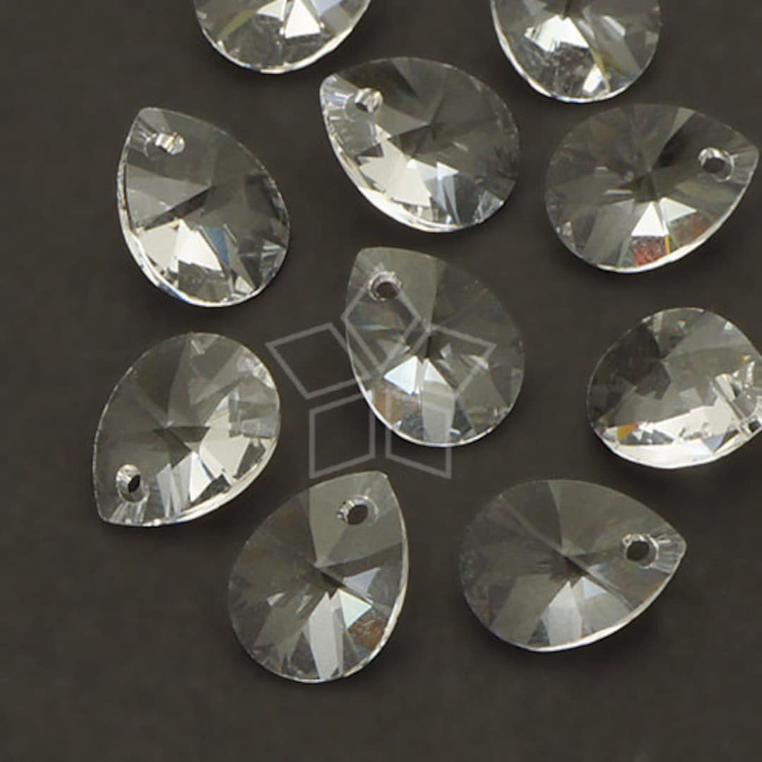 SW-6128-CR / 2個 - スワロフスキー® 6128 ミニペアシェイプペンダント