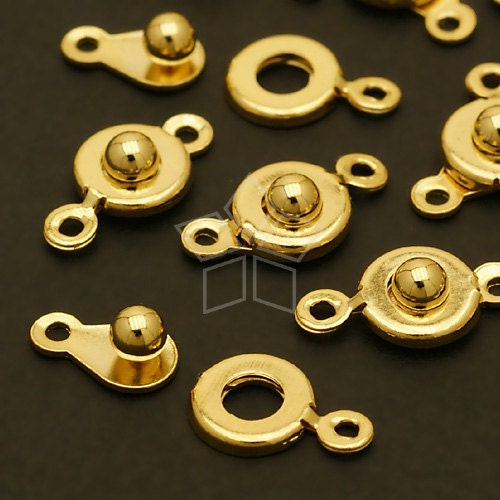SN011GD / 20 Set Snap Clasp Push Button Clasp Button Etsy