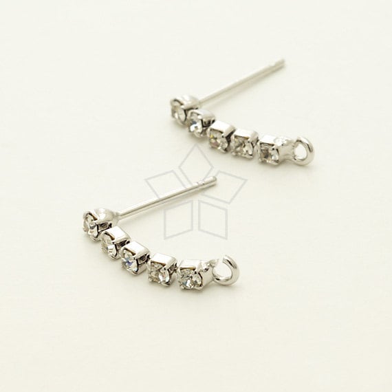 POTOPYY Aretes Colgantes De Cristal De Plata De Ley