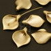 AC-390-MG / 2 Pcs - High Quality Wide Calla Bead Cap (Small-Size), Flower Petal Charm Pendant, Matte Gold Plated over Brass / 13 x 18mm 